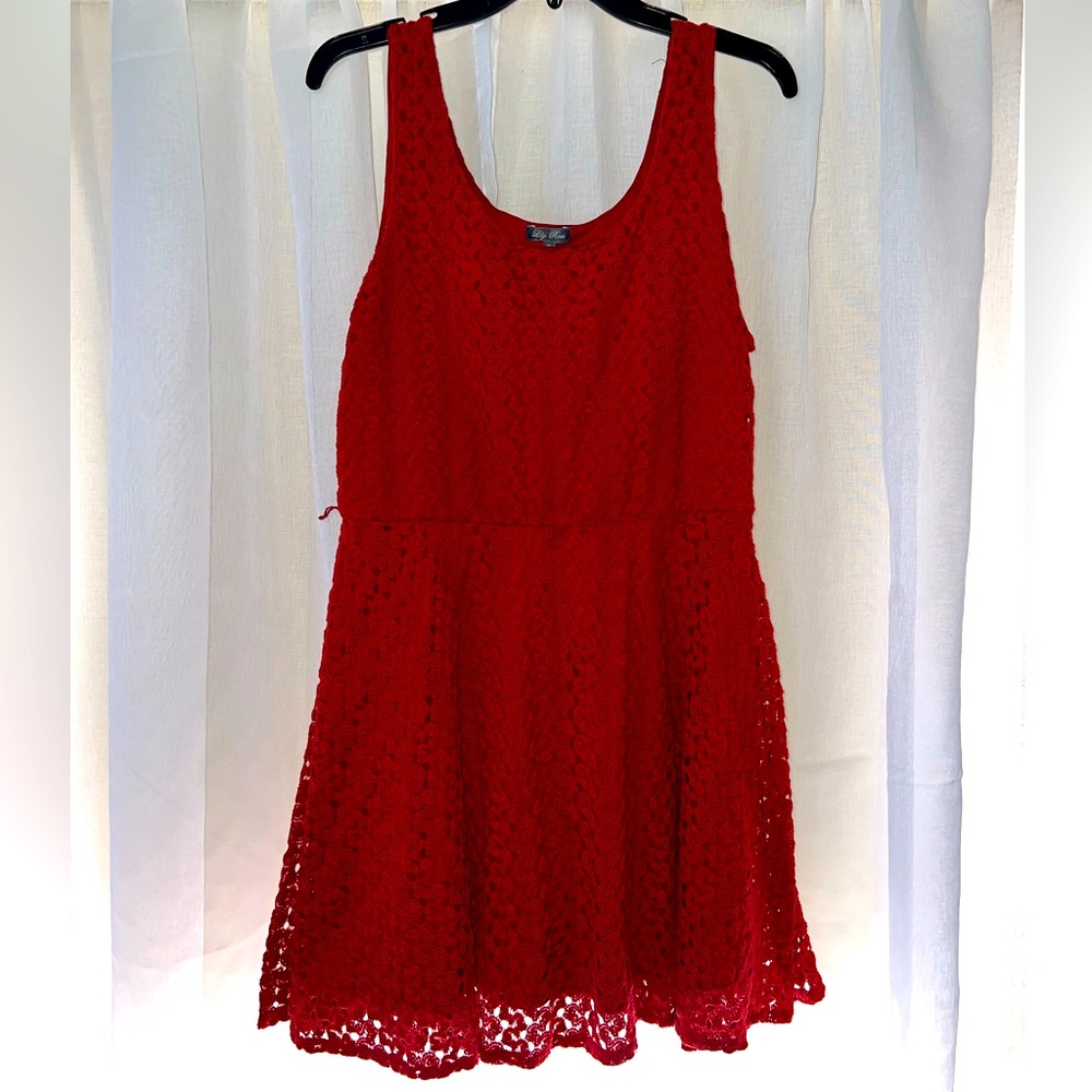 Red Lace Summer Dress